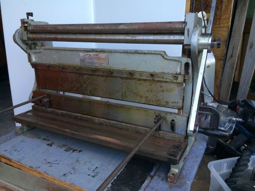 30&#039;&#039; shear-press brake-slip roller for sheet metal w/ 6 finger box, 20 gauge for sale