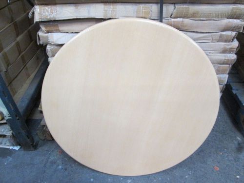 *NEW* 24&#034; ROUND RESTAURANT TABLETOPS - NATURAL OAK SUPER SHINE FINISH - BOX OF 2