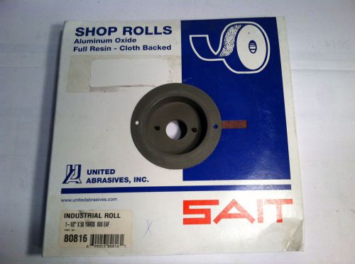 SAIT/UNITED ABRASIVES CO, #80816, 1 1/2&#034; X 50 YARDS 80 GRIT A/O SHOP ROLL