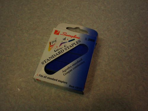 Swingline Brightly Colored BLUE Staples ~ SWI-35121 ~ STANDARD SIZE