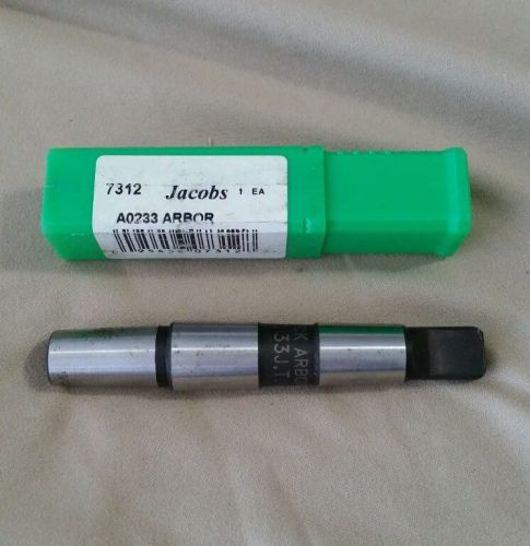 Jacobs chuck arbor MT/JT shank to 33 JT A0233 machine shop morse taper #2