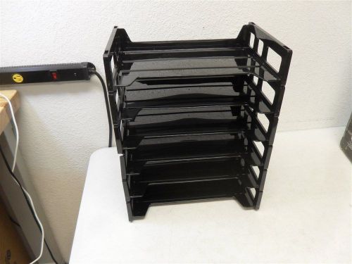 Officemate side load letter tray, black, 6 pack 21062 for sale