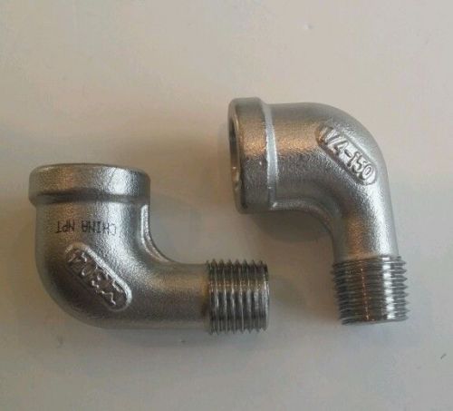 NEW 1/4&#034; STREET ELBOW, LOT OF 50, 1/4&#034; MNPT X 1/4&#034; FNPT, 304 SS, 500 PCS. AVAIL.