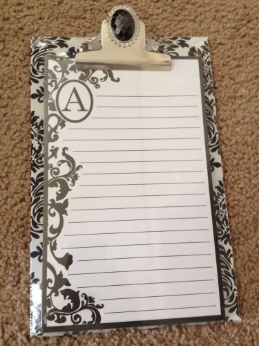 Black and white initial  &#034;a&#034; notepad/ clipboard for sale
