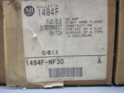 Allen Bradley Bulletin 1494F 30A Disconnect Switch 1494F-NF30