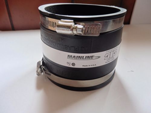 Mainline 4&#034; x 4&#034;  Cl/PL x CI/PL Flexible Coupling  ML56-44 Plastic to Cast Iron