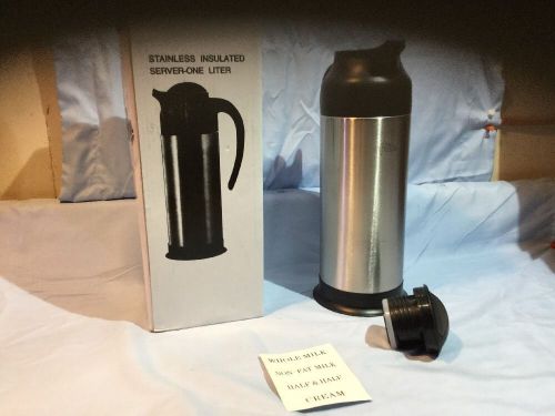 NEW UPDATE INTERNATIONAL SV-100 33OZ BLACK &amp; STAINLESS CREAM SERVER