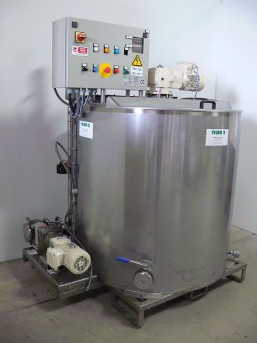 Tecno-3 Jacketed 240 Gallon Tank w/ Side &amp; Bottom Sweep Agitator &amp; Steam Pump