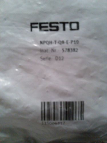 Festo NPQH-T-Q8-E-P10  Push-in T-connectors;  Bag of 10
