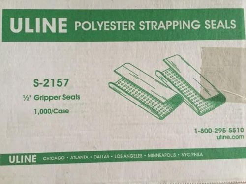 Uline s-2157 open metal poly seals 1/2&#034; clamps for polypropylene strapping for sale