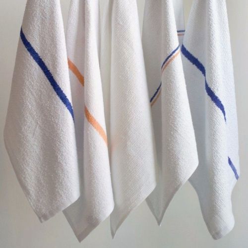 60 new stripe bar mop mops restaurant kitchen cleaning towel blue or gold 32oz for sale
