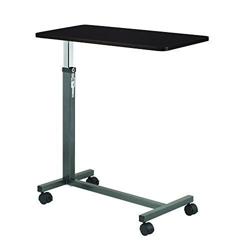 Drive Medical Non Tilt Top Overbed Table, Silver Vein