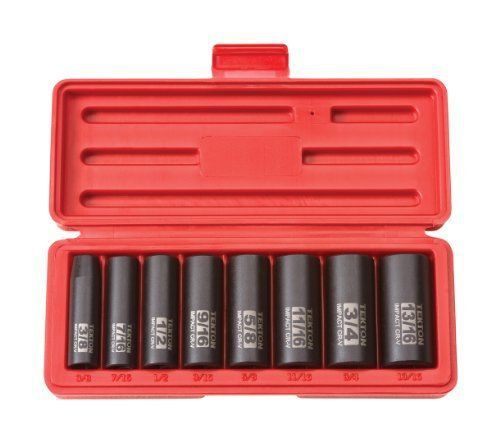 Tekton 4845 3/8&#034; drive deep impact socket set, 3/8&#034;-13/16&#034;, sae, cr-v, 8 sockets for sale