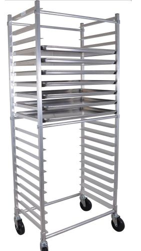 Side Load Bun Pan Rack Square Top, Stores 20 pans ,w/ casters BBK-ABPR-1S