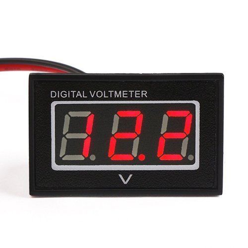 New ESUMIC Waterproof 12V Red LED Digital Car/Auto Voltmeter Motorcycle Battery