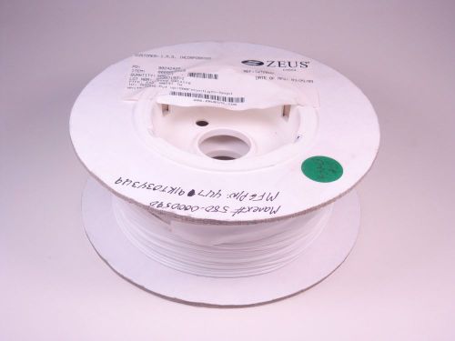 44791KT0343U9 Zeus Tubing Sleeve AWG 20 Wall: TW White PTFE TWT20WH 500&#039; NOS