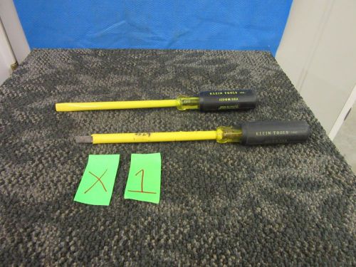 2 KLEIN TOOLS SCREWDRIVER 620-8&#034; FLAT HEAD STRAIGHT ELECTRICTRICIAN USED