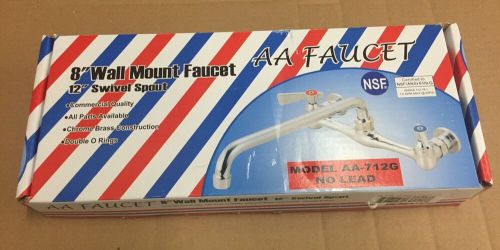 8&#034; wall mount commercial faucet w/ 12&#034; spout, lead free aa-706g for sale