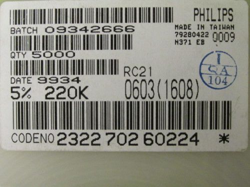 24800 PCS PHILIPS 2322 702 60224  RESISTORS