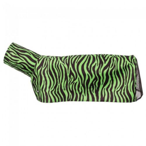 Tough-1 600 Denier  Poly Sheep Blanket w/ Mesh Rear NEON GREEN ZEBRA --MED 34&#034;