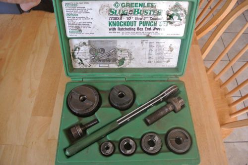 GREENLEE SLUGBUSTER 7238SB 1/2&#034; THRU 2&#034; CONDUIT KNOCKOUT PUNCH SET