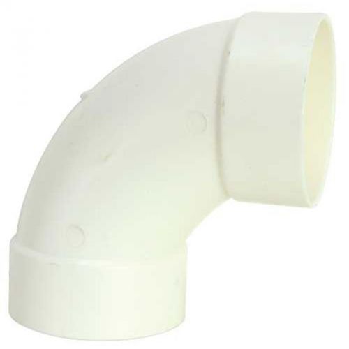 Styrene DWV Long Sweep 1/4 Bend 4&#034; Genova Products Pvc-Dwv Pipe S42840