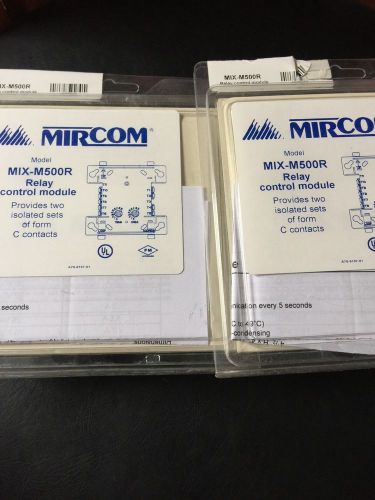 NEW MIRCOM MIX-M500DM DUAL MONITOR MODULE FIRE ALARM Lot Of 2