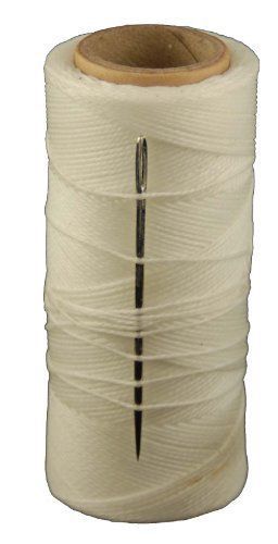 T.W . Evans Cordage 11417 2-Ounce Wax Sail Kit W/ Needle, White 2 Oz. Tube Incl