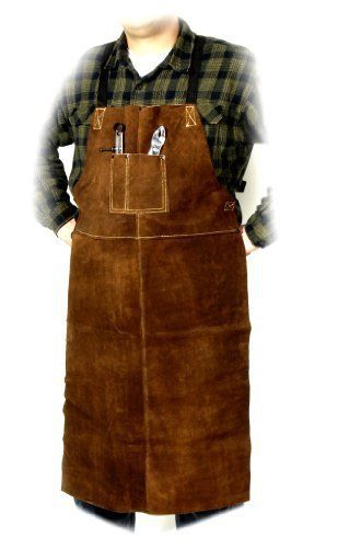 Steiner 92165 Bib Apron, Weld-Rite Premium Brown Split Cowhide, 24-Inch x