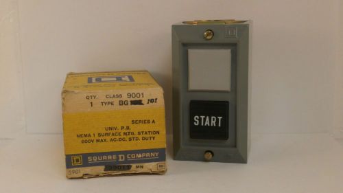 SQUARE D NEMA 1 SURFACE MOUNTING STATION/START BUTTON 9001 BG101 *NEW SURPLUS*