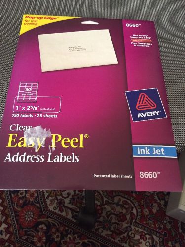 Inkjet Label, Clear ,Avery, 8660 New