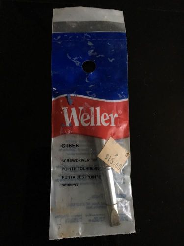 New NIP Weller 600 Degree CT 6E6 Solder Screwdriver Tip For W100 Series