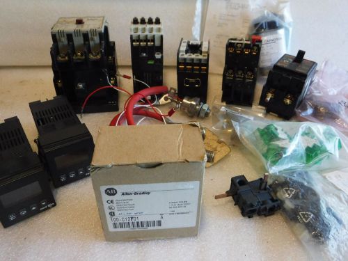 10 LBS MIXED ELECTRICAL LOT, NEW ALLEN BRADLEY, GE, RED LION,FUJI, SIEMENS