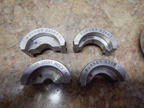 4 NEW Burndy Crimping Dies (Incomplete) U28RT U34RT U2CRT U31RT NEW