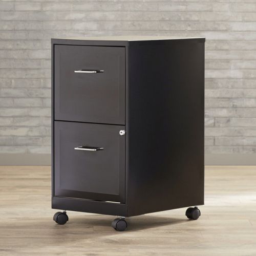 Maddox Sliding Lockable 2-Drawer Mobile Vertical Filing Cabinet Office Storage