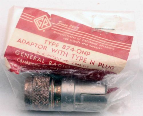 GR GENERAL RADIO TYPE 874-QNP ADAPTOR WITH MALE N PLUG NOS