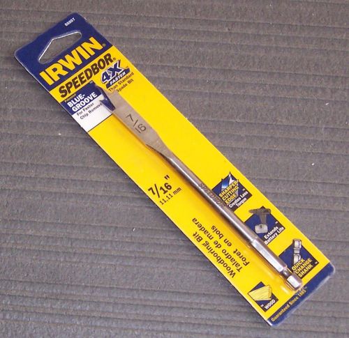 Irwin dw1929 7/16&#034; speedbor blue groove spade bit for sale