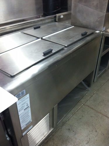Used stainless ice cream dipping and storage freezer. flip top lids, 54&#034; for sale