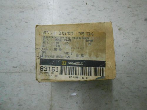 SQUARE D 83161 CONTROL CIRCUIT TRANSFORMER 9070 E0-1