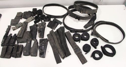 Lot of BlackHawk Instructor Black 36&#034; 50&#034; Casual Duty Wear Holster Magazine Belt