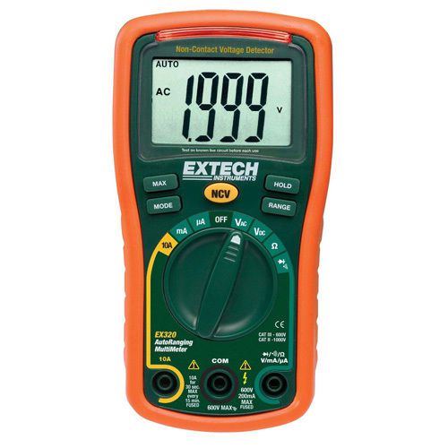 Extech EX320 Autoranging MultiMeter,Voltage Detector