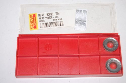 (2) NIB Sandvik Coromant RCKT 190600-WH Carbide Inserts