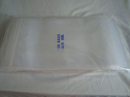 Uline 9 X 15 2 Mil Industrial Poly Bags Qty 100 S-10610 Zip Lock Top