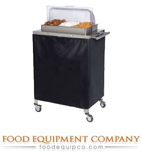 Cadco CBC-3RT CBC3RT Triple Buffet Warming Cart w/ Clear Rolltop Lids