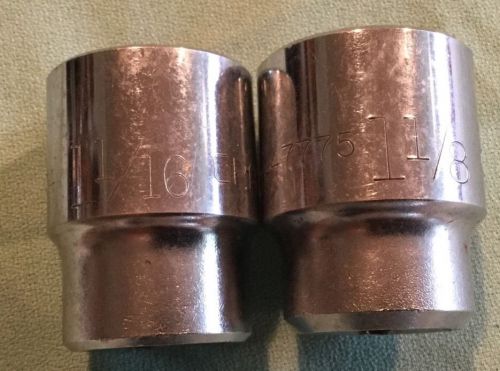 2  Craftsman Sockets. 3/4&#034;.   1. 1/16&#034; &amp;. 1. 1/8&#034;