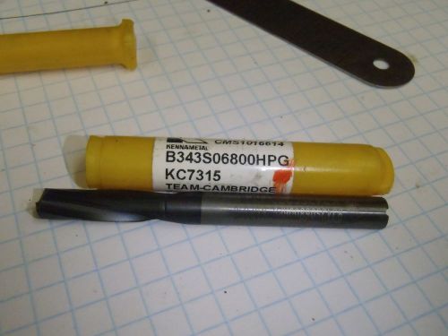 Kennametal .268&#034; Diameter Solid Carbide Coolant Through Drill