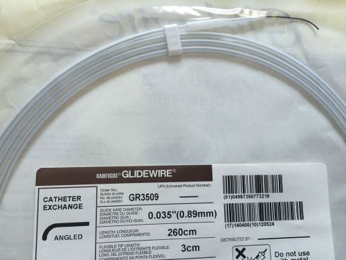 Lot of 8. TERUMO # GR3509 Glidewire 0.035in. x 260cm