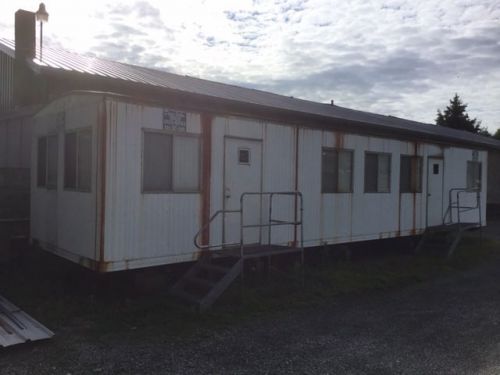 Used 12 x 45 mobile office -construction type-trailer with windows, heat and ac for sale