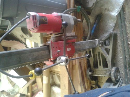 MILWAUKEE 4096 120v Diamond core drill rig motor and 2 base Dymodrill