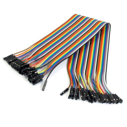 40pcs Dupont Wire Color Jumper Cable 2.54mm 1P-1P Female-Female For Arduino